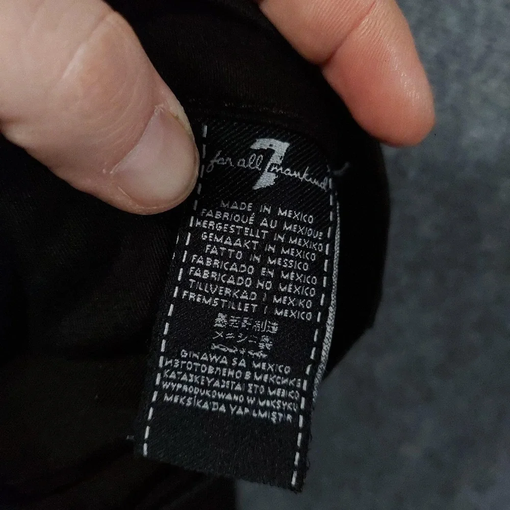 7 For All Mankind Ryley‎ Jeans Mens 40x32 Black True Skinny Luxe Performance